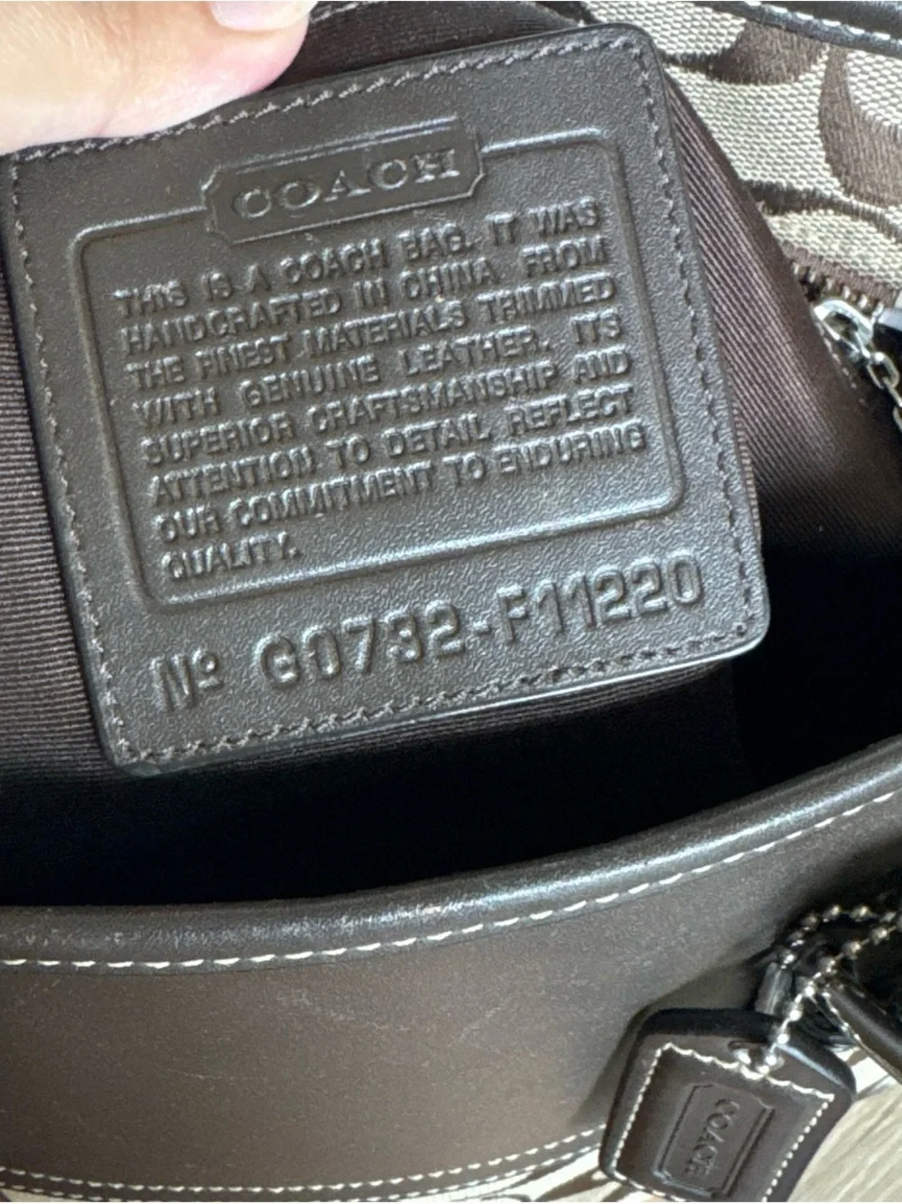 Coach Brown Signature Canvas Shoulder Tote